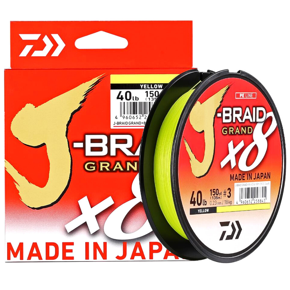 DAIWA J-Braid Grand X8 Yellow 150m –