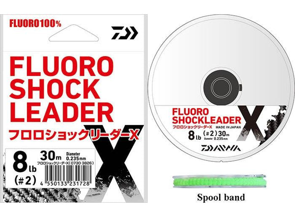 Daiwa Fluoro Shock Leader X Fluorocarbon Leader 30m - tackleaddiction.com.au