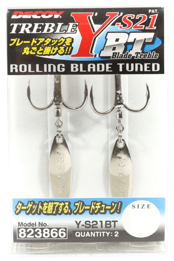 Decoy Y-S21 Rolling Blade Treble Hook 2 Pack –
