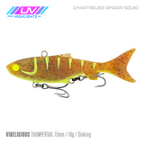 Samaki Vibelicious Thumper tail 70mm Lipless Vibration Soft Bait