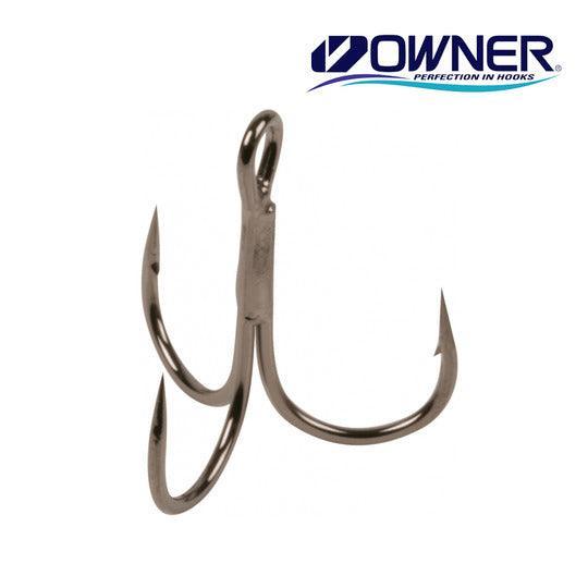 1 Packet of Owner ST-36BC Stinger Treble Hooks - Black Chrome Trebles