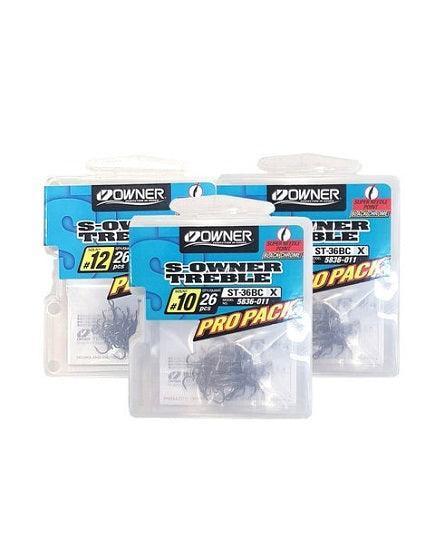 Hameçons Owner ST-36BC Noir Chrome - Pack 100 Ou 1000 - Pour Pêche Eau Douce/salée - Neuf Japon