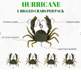 HURRICANE Lures Spider Crab 3.5 Grams 4 Pack soft bait - tackleaddiction.com.au