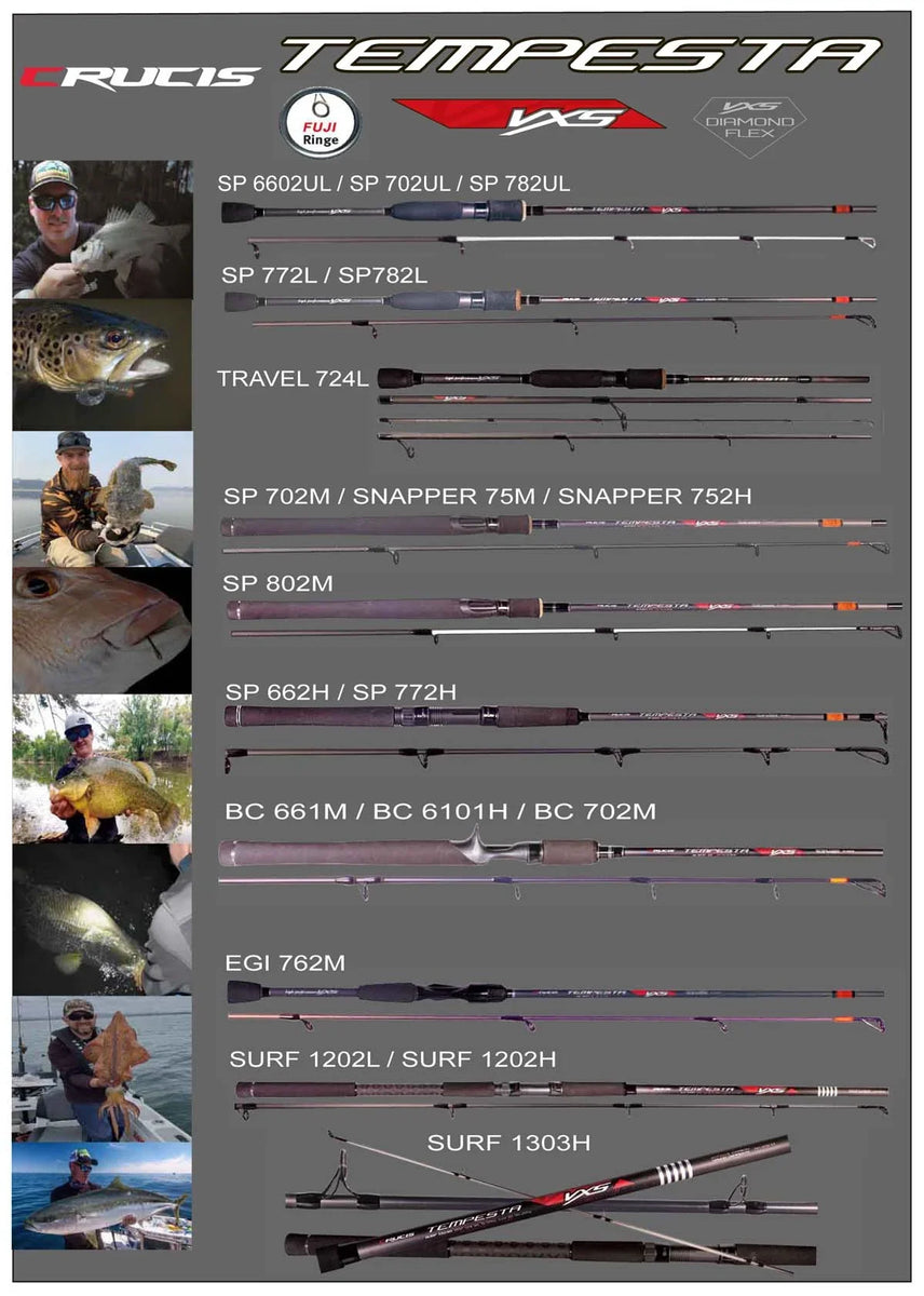 Crucis Tempesta VXS - 2PC Spin Rods – tackleaddiction.com.au