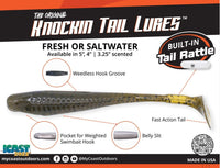 Knockin Tail 3.25" Paddle Tail Soft Bait - tackleaddiction.com.au