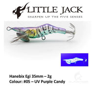 Little Jack Hanebix 35mm EGI Squid Jig - tackleaddiction.com.au