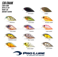 Pro Lure S36 Crank Bait Shallow - tackleaddiction.com.au