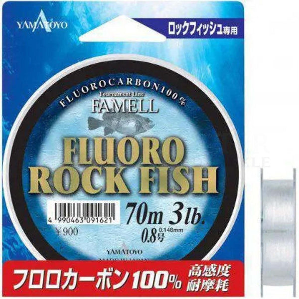 Yamatoyo Fluoro Rock Fish 100% Fluorocarbon Leader 70m - tackleaddiction.com.au