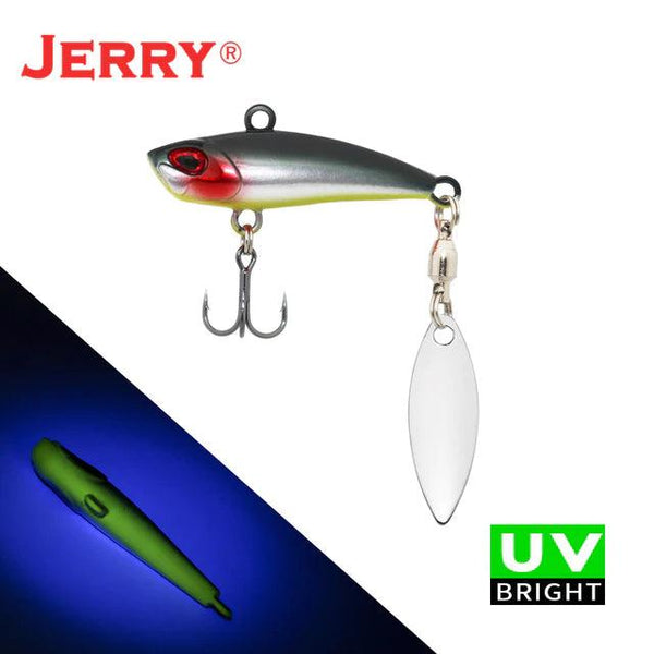 JERRY Reaper 38mm 16g Blade Vibe Lure with tail Spinner - tackleaddiction.com.au