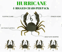 HURRICANE Lures Spider Crab 3.5 Grams 4 Pack soft bait - tackleaddiction.com.au